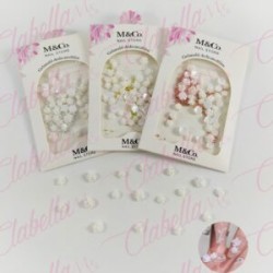 Decoración ROSAS CHICAS 3D CON CAVIAR para uñas aprox  50 piezas por sobre, surtido A-ZT104 (Rosas chicas, NO rosas grandes, NO 