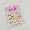 Decoración sticker  FIGURAS MIXTAS 3D para uñas aprox de 9.5×6.5cm por planilla, surtido  (PB) (Chica, NO grande)