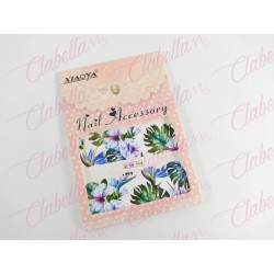 Decoración sticker  tattoo DAHLIA GRANDE para uña completa aprox de 9.5×6.5cm por planilla, surtido