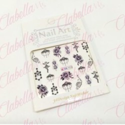 Decoración sticker  tattoo de MANDALAS para uñas aprox de 6.5x5cm por planilla, surtido sin blister (PB)