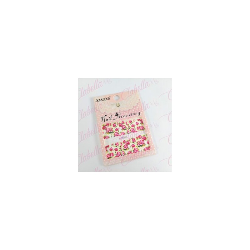 Decoración sticker  tattoo ROSA CHICA para uña completa aprox de 9.5×6.5cm por planilla, surtido
