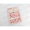 Decoración sticker  tattoo ROSA CHICA para uña completa aprox de 9.5×6.5cm por planilla, surtido