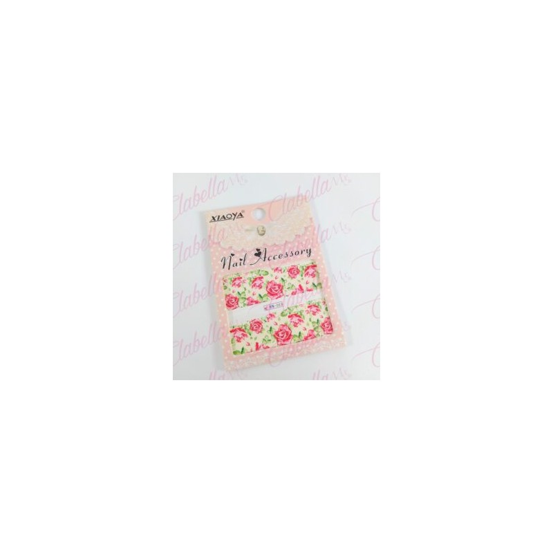 Decoración sticker  tattoo ROSA GRANDE para uña completa aprox de 9.5×6.5cm por planilla, surtido