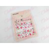Decoración sticker  tattoo DAHLIA CHICA para uña completa aprox de 9.5×6.5cm por planilla, surtido
