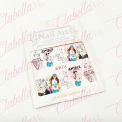 Decoración sticker  tattoo FIGURAS SURTIDAS  para uña completa aprox de 6.5x5cm por planilla, surtido sin blister (PB)