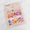 Decoración sticker  tattoo FLORES MIXTAS GRANDES para uña completa aprox de 9.5×6.5cm por planilla, surtido