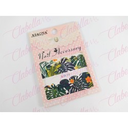 Decoración sticker  tattoo TULIPAN CHICO para uña completa aprox de 9.5×6.5cm por planilla, surtido