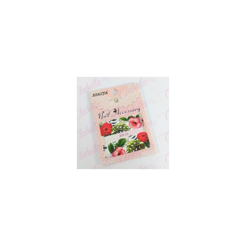Decoración sticker  tattoo TULIPAN GRANDE para uña completa aprox de 9.5×6.5cm por planilla, surtido