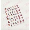 Decoración sticker BAD BUNNY para uñas aprox de 6.5×8.5cm por planilla, surtido