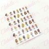 Decoración sticker Bratz para uñas aprox de 6.5×8.5cm por planilla, surtido (PB)