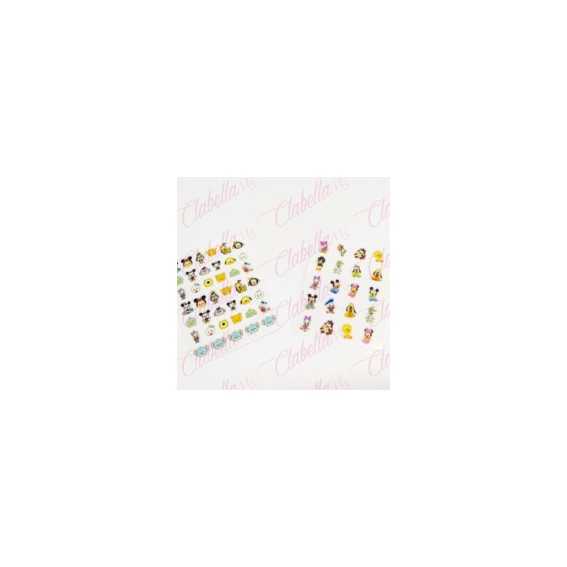 Decoración sticker CARICATURAS BEBES  para uñas aprox de 6.5×8.5cm por planilla, surtido