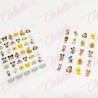 Decoración sticker CARICATURAS BEBES  para uñas aprox de 6.5×8.5cm por planilla, surtido