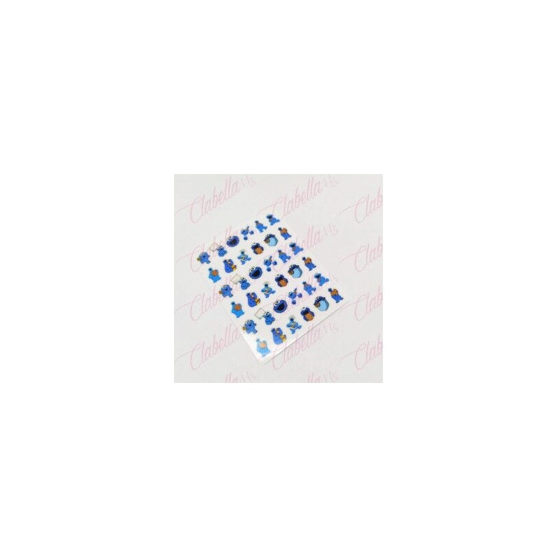 Decoración sticker COME GALLETAS para uñas aprox de  6.5×8.5cm por planilla, surtido
