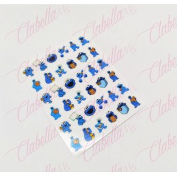 Decoración sticker COME GALLETAS para uñas aprox de  6.5×8.5cm por planilla, surtido