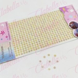 Decoración sticker cristal  multiusos para uñas y piel, aprox de 14x9cm por planilla, surtido 27A-85A