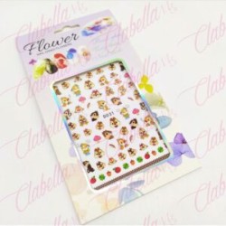 Decoración sticker de ARDILLAS para uñas aprox de 6.5×9.5cm por planilla, surtido (PB)