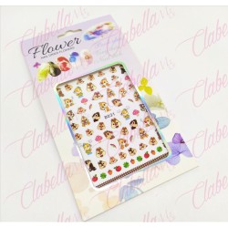 Decoración sticker de ARDILLAS para uñas aprox de 6.5×9.5cm por planilla, surtido (PB)