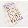 Decoración sticker de ARDILLAS para uñas aprox de 6.5×9.5cm por planilla, surtido (PB)