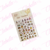 Decoración sticker de CAPIBARAS para uñas aprox de 7.8x10xcm por planilla, surtido