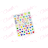 Decoración sticker de CORAZÓN para uñas aprox de 8x10cm por planilla, surtido A-LQ58 (NO san valentín, Corazón)