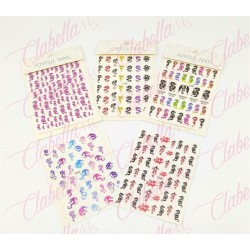 Decoración sticker de DRAGON para uñas aprox de 7.5×9.5cm por planilla, surtido A22-TZ6 (PB)