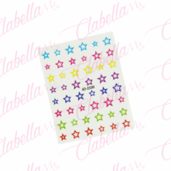 Decoración sticker de ESTRELLAS para uñas aprox de 8x10cm por planilla, surtido A-LQ58 (Oferta)