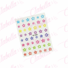 Decoración sticker de ESTRELLAS para uñas aprox de 8x10cm por planilla, surtido A-LQ58 (Oferta)
