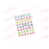 Decoración sticker de ESTRELLAS para uñas aprox de 8x10cm por planilla, surtido A-LQ58 (Oferta)
