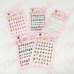 Decoración sticker de FLAMAS para uñas aprox de 9x15cm por planilla, surtido A25-ZT13 (PB)