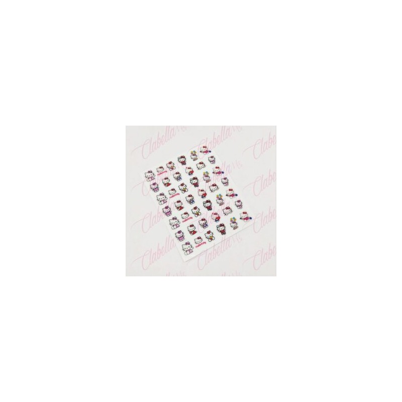 Decoración sticker de KITTY para uñas aprox de 6.5×8.5cm por planilla, por pieza