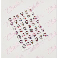 Decoración sticker de KITTY para uñas aprox de 6.5×8.5cm por planilla, por pieza