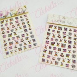 Decoración sticker de MARCAS CON MICKEY para uñas aprox de 7.8x10xcm por planilla, surtido