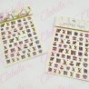 Decoración sticker de MARCAS CON MICKEY para uñas aprox de 7.8x10xcm por planilla, surtido