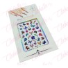 Decoración sticker de MARIPOSAS NO METALICAS 3D para uñas aprox de 9x15cm por planillla, surtido