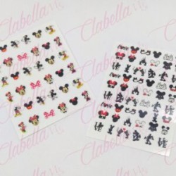 Decoración sticker de MICKEY para uñas aprox de 6.5×8.5cm por pieza, surtido (Presentación planilla grande) (Oferta)
