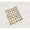 Decoración sticker de MINIONS para uñas aprox de 6.5×8.5cm por planilla, surtido (PB)