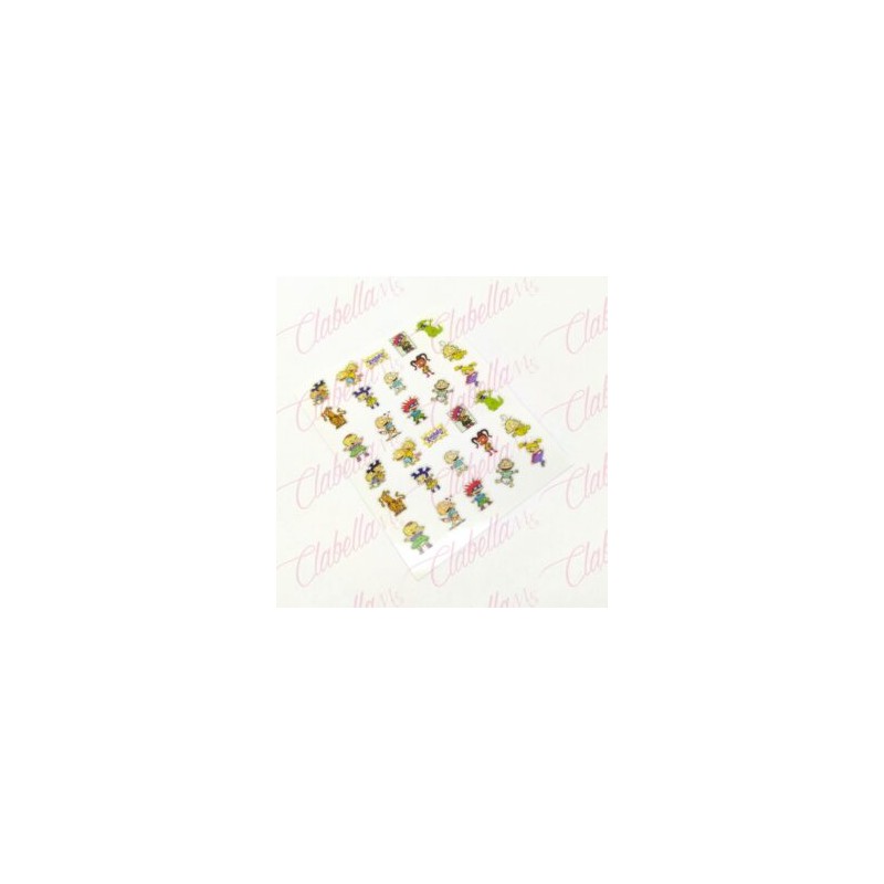 Decoración sticker de RUGRATS para uñas aprox de 6.5×8.5cm por planilla, surtido