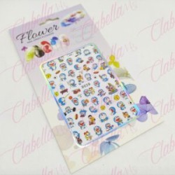 Decoración sticker DORAEMON para uñas aprox de 6.5×9.5cm por planilla, surtido