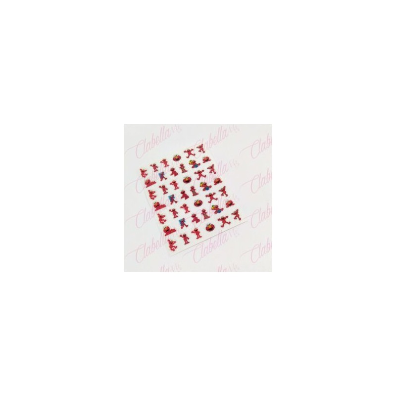 Decoración sticker ELMO para uñas aprox de 6.5×8.5cm por planilla, surtido (PB)