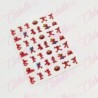 Decoración sticker ELMO para uñas aprox de 6.5×8.5cm por planilla, surtido (PB)