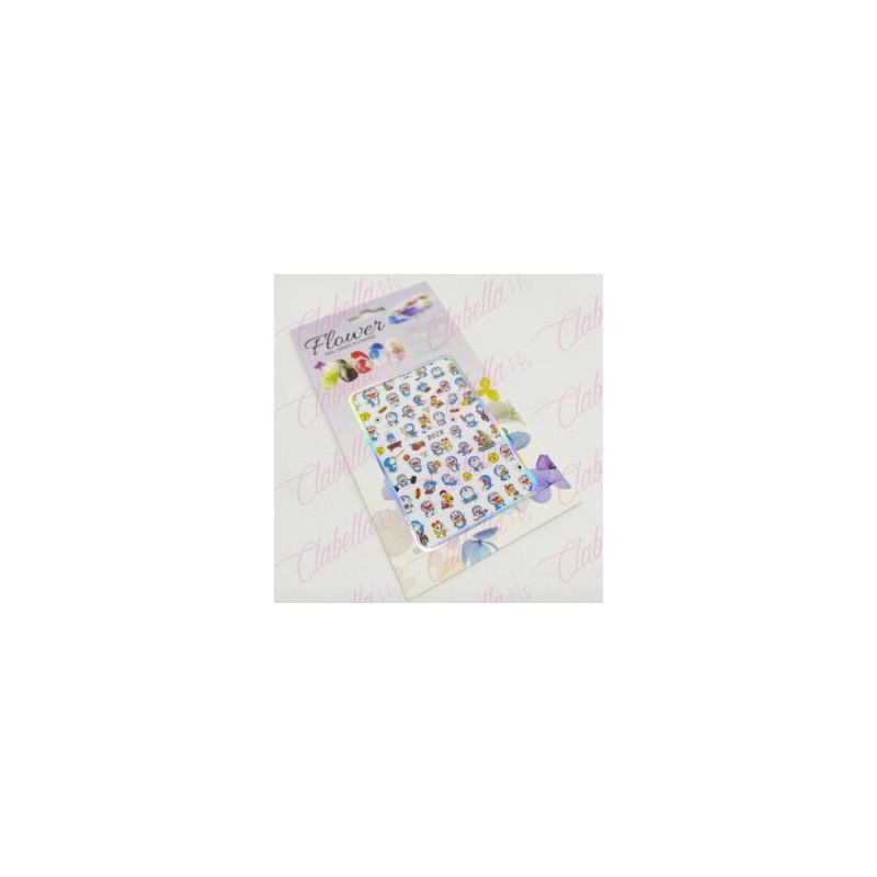 Decoración sticker DORAEMON para uñas aprox de 6.5×9.5cm por planilla, surtido