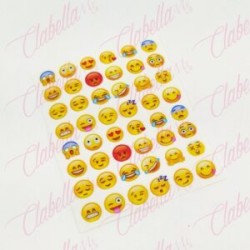 Decoración sticker EMOJI para uñas aprox de 6.5×8.5cm por planilla, surtido (PB)