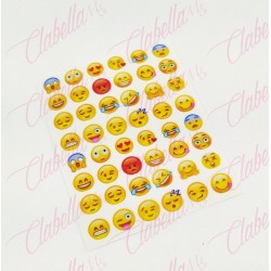 Decoración sticker EMOJI para uñas aprox de 6.5×8.5cm por planilla, surtido (PB)