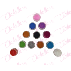 Acrílico de colores para uñas aprox 3gr   por pieza, estuche con 12 piezas  (pb)