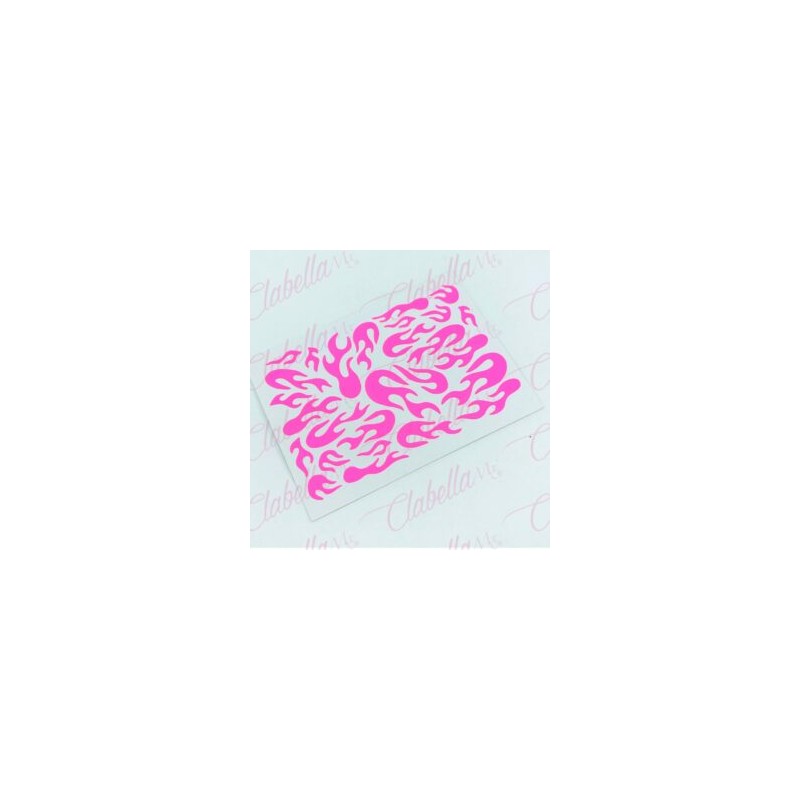 Decoración sticker FLAMAS NEÓN 3D  para uñas aprox de 6x8cm por pieza, surtido (PB)
