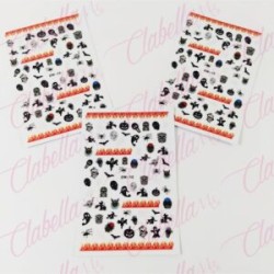 Decoración sticker halloween para uñas aprox de  8x12cm pieza, surtido al azar modelo (Pieza, No paquete)