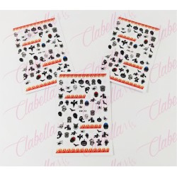 Decoración sticker halloween para uñas aprox de  8x12cm pieza, surtido al azar modelo (Pieza, No paquete)