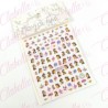 Decoración sticker JAZMIN para uñas aprox de 7.2×9.2cm por planilla, surtido (Presentación planilla grande, Oferta)