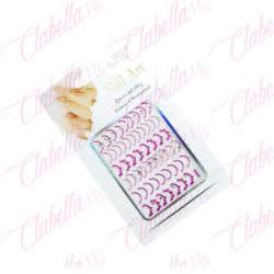 Decoración sticker luna con cristal para uñas aprox de 8x6cm por planilla, surtido 11a-182-10 (PB)
