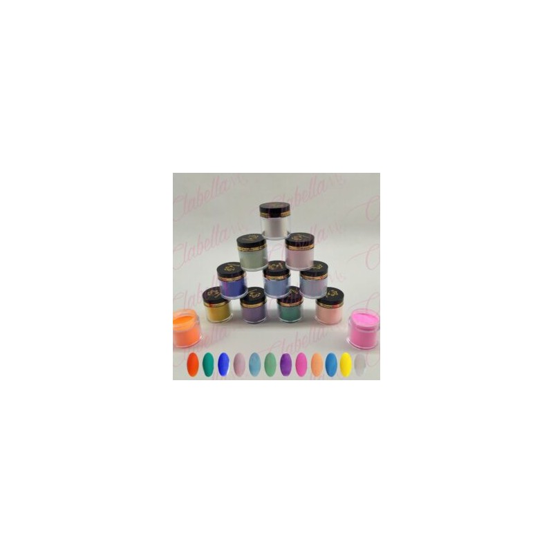 Acrílico EvelynXie para uñas 12 piezas de 10 gr 1/4 oz por paquete. YOU23-F5